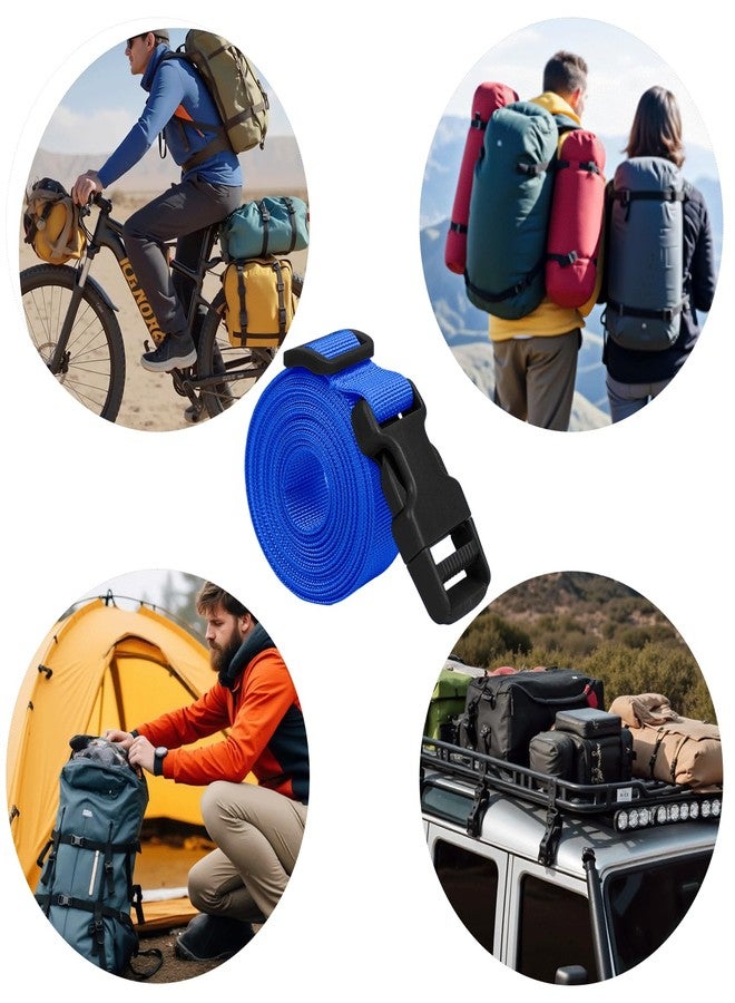 XTACER Backpack Accessory Strap Luggage Straps Cover Strap Sleeping Bag Strap with Buckle Blue- Release Buckle Straps (4-Pack) - Image 5